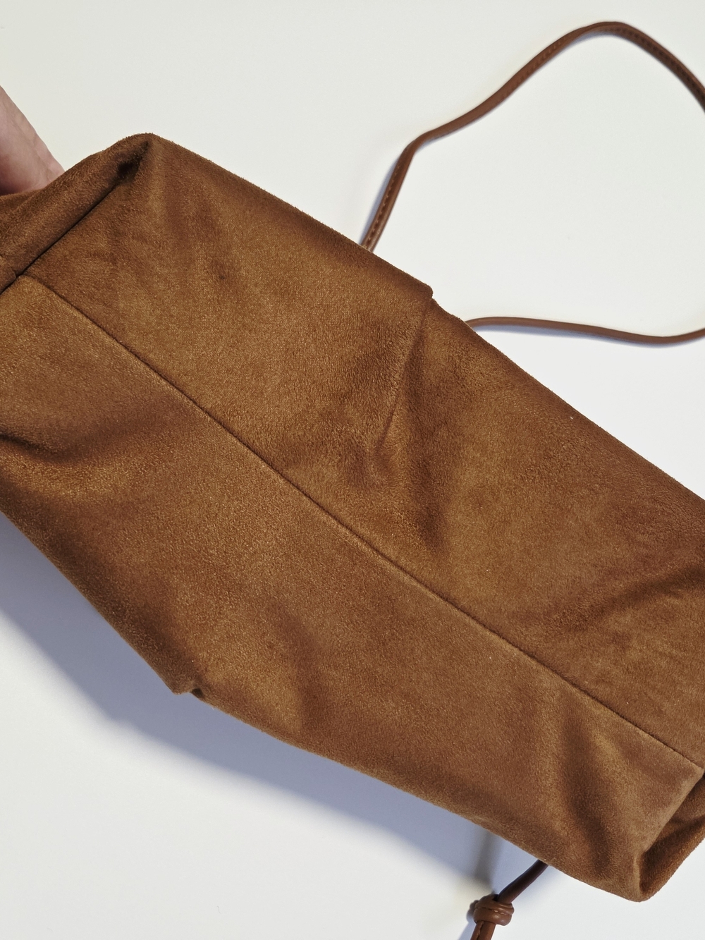 Banana Republic Suede Gathered Clutch Bag in Brown - Picture 9 of 10